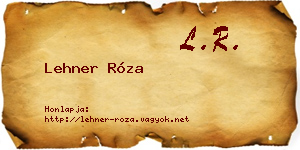 Lehner Róza névjegykártya
